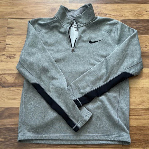 Nike Gray Quarter-Zip Pullover - Picture 1 of 5
